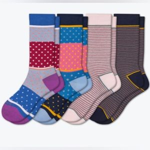 Women’s Lightweight Bombas Calf Socks 4-Pack (Size Medium)